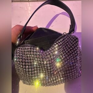 Forever 21 Sparkly Clutch Evening Shoulder Bag Mini Purse